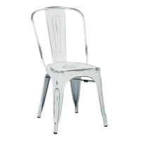 OSP Home Furnishings BRW29A2-AW Bristow Armless Chair, Antique White, 2 Pack